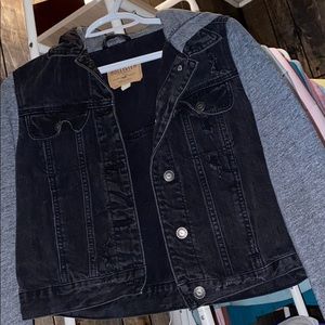 Black & Gray Denim Jacket